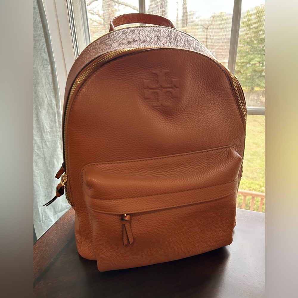 TORY BURCH Brown Leather Backpack